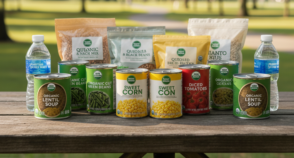 Alimentos no perecederos y agua potable